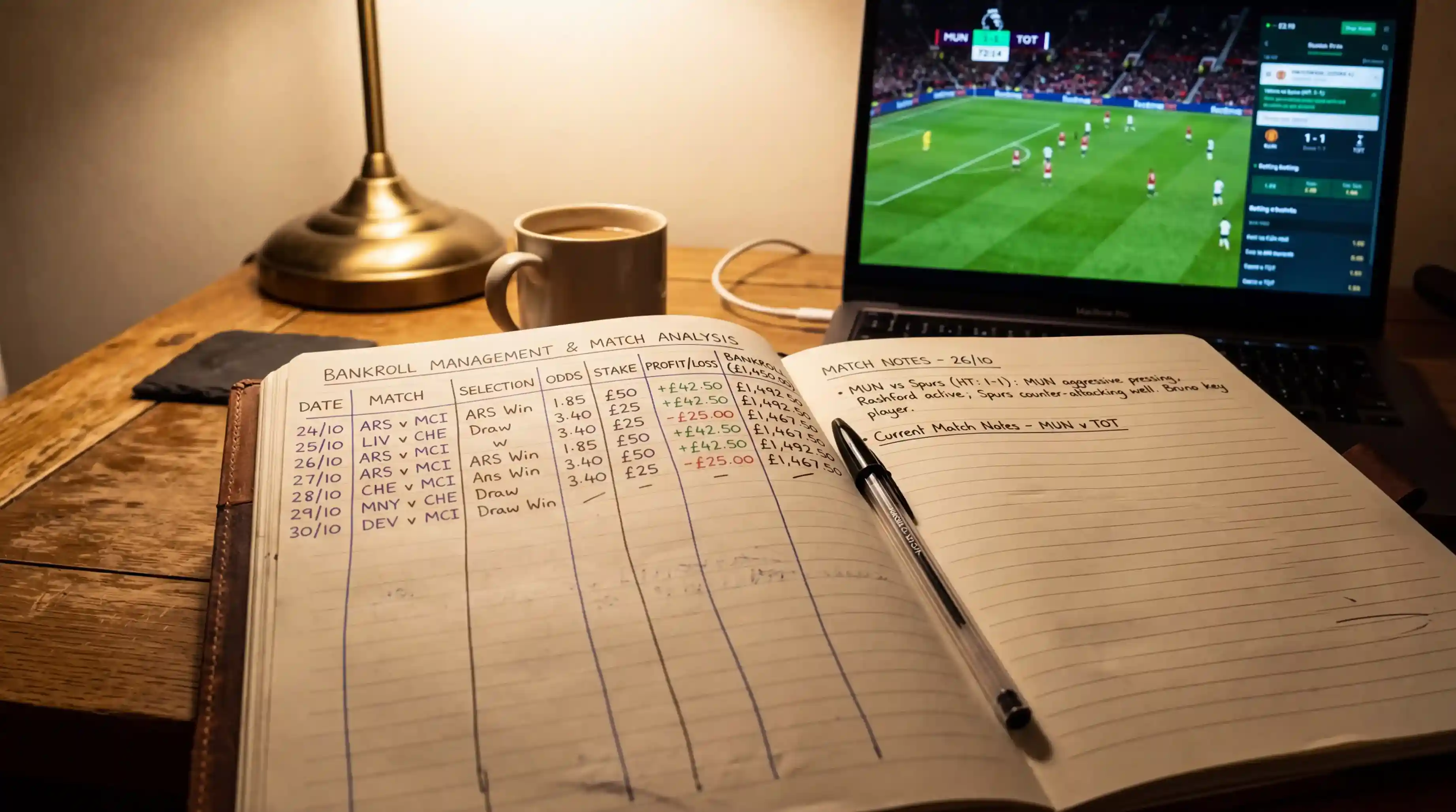 Estratégias e gestão de banca para apostas de futebol ao vivo
